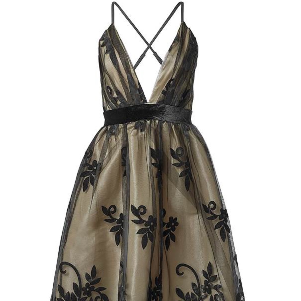 Velvet Floral Midi Dress Size S  Brand New - Picture 4 of 7
